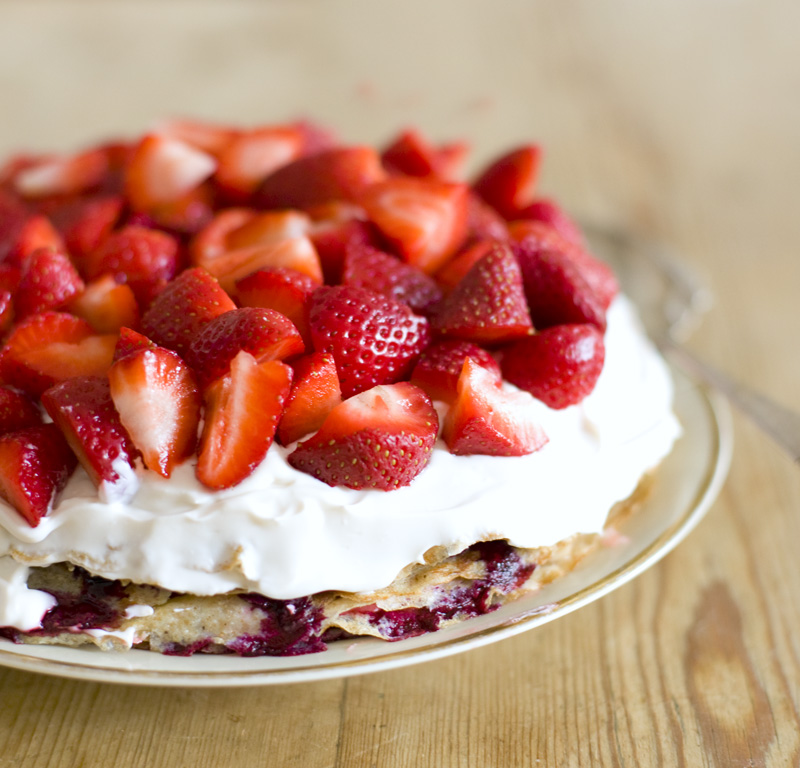 Strawberry Pancake Cake