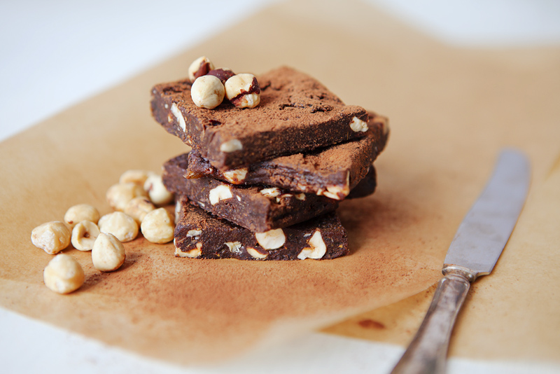 Raw Hazelnut & Chai Brownies