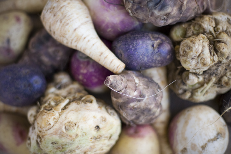 Root Soup & Purple Potato Chips