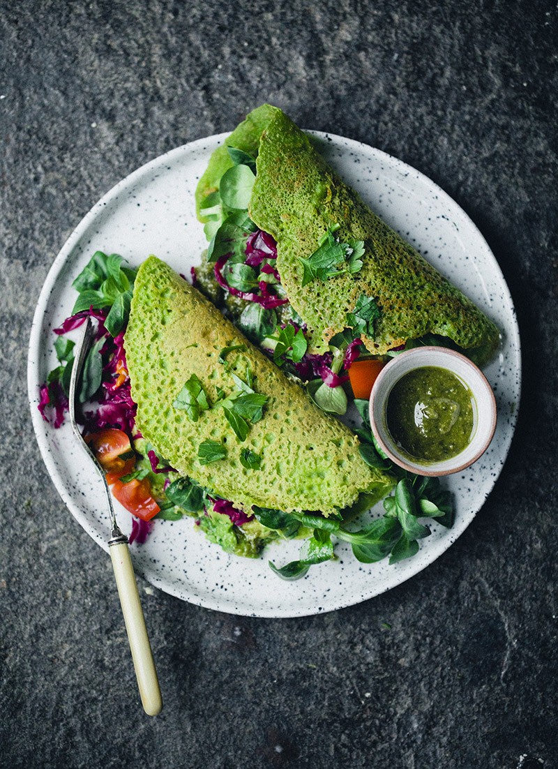Green Kitchen Stories » Green Vegan Chickpea Pancakes